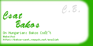 csat bakos business card
